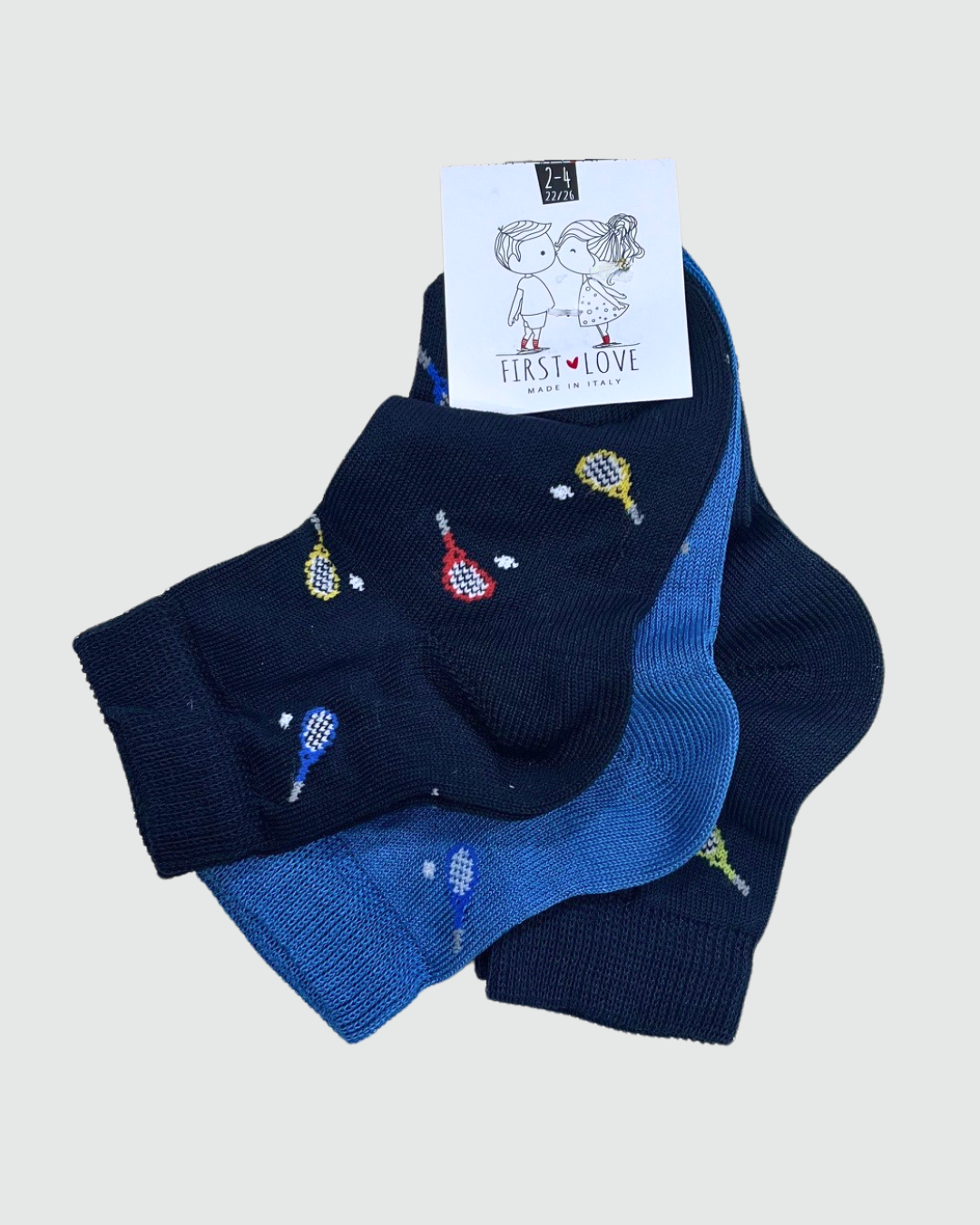 First Love Calza Corta Bambino Cotone 3 Paia