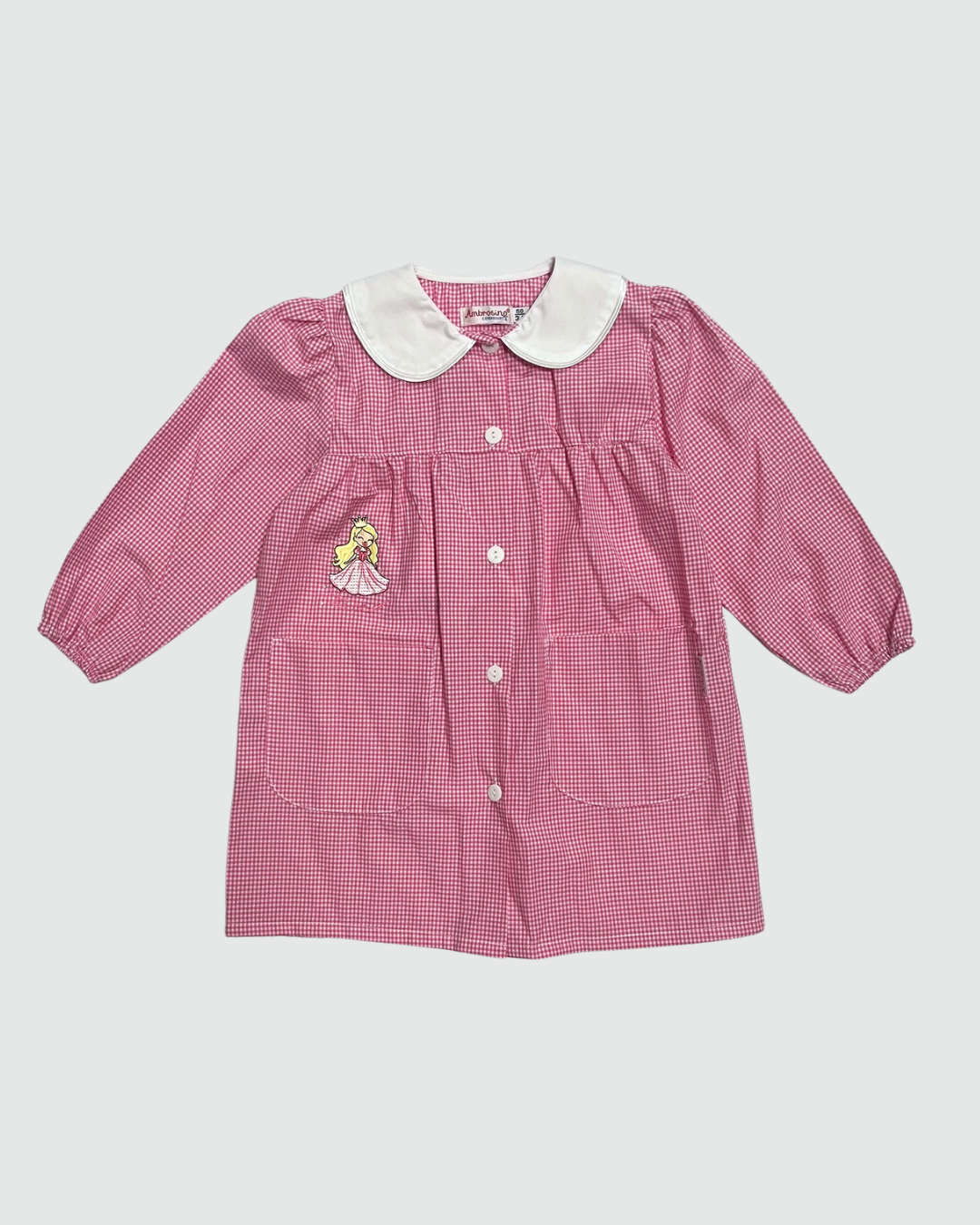 Ambrosino Grembiule Asilo Quadretto Rosa