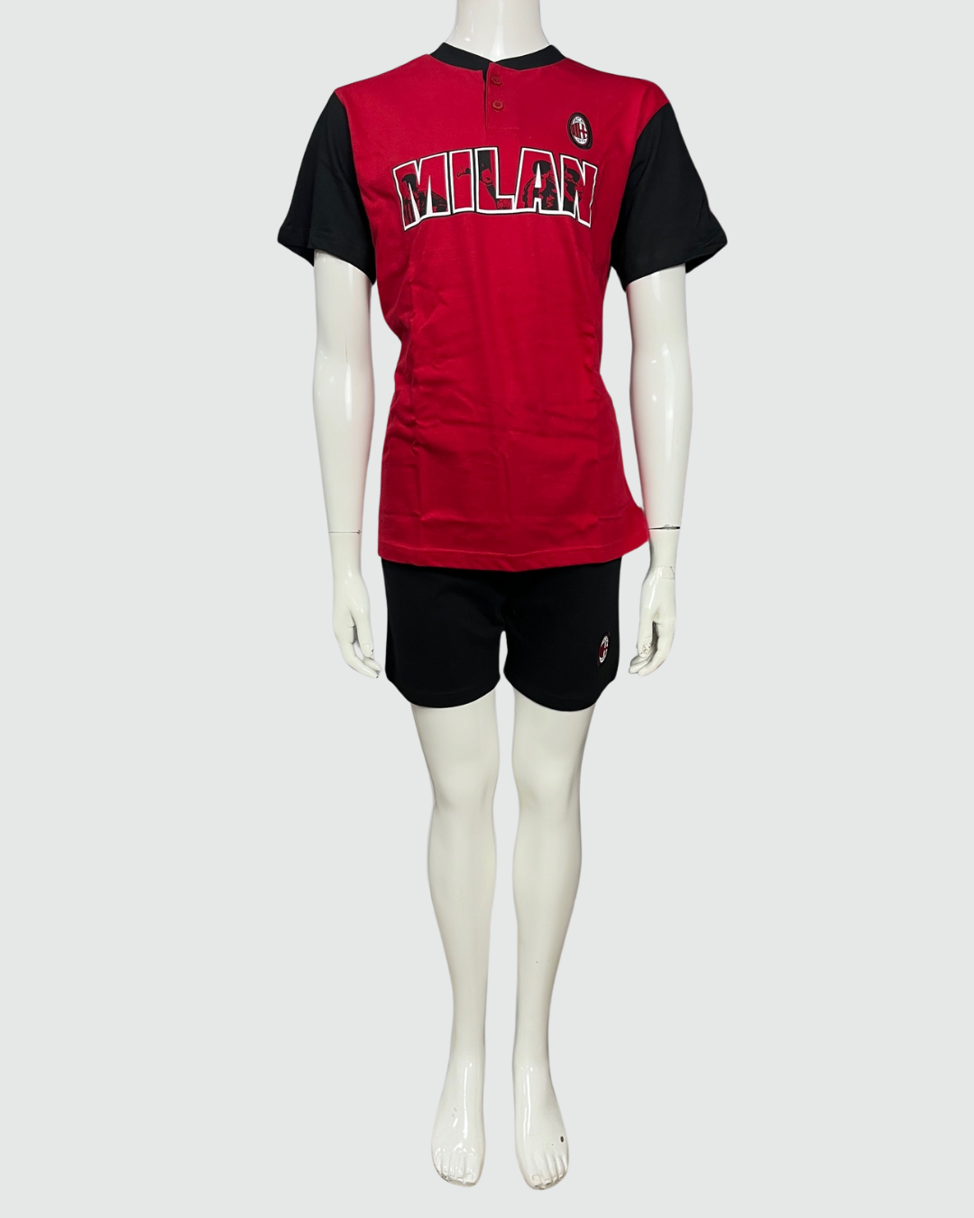 Milan Pigiama Ragazzo Cotone Manica Corta Pantalone Corto