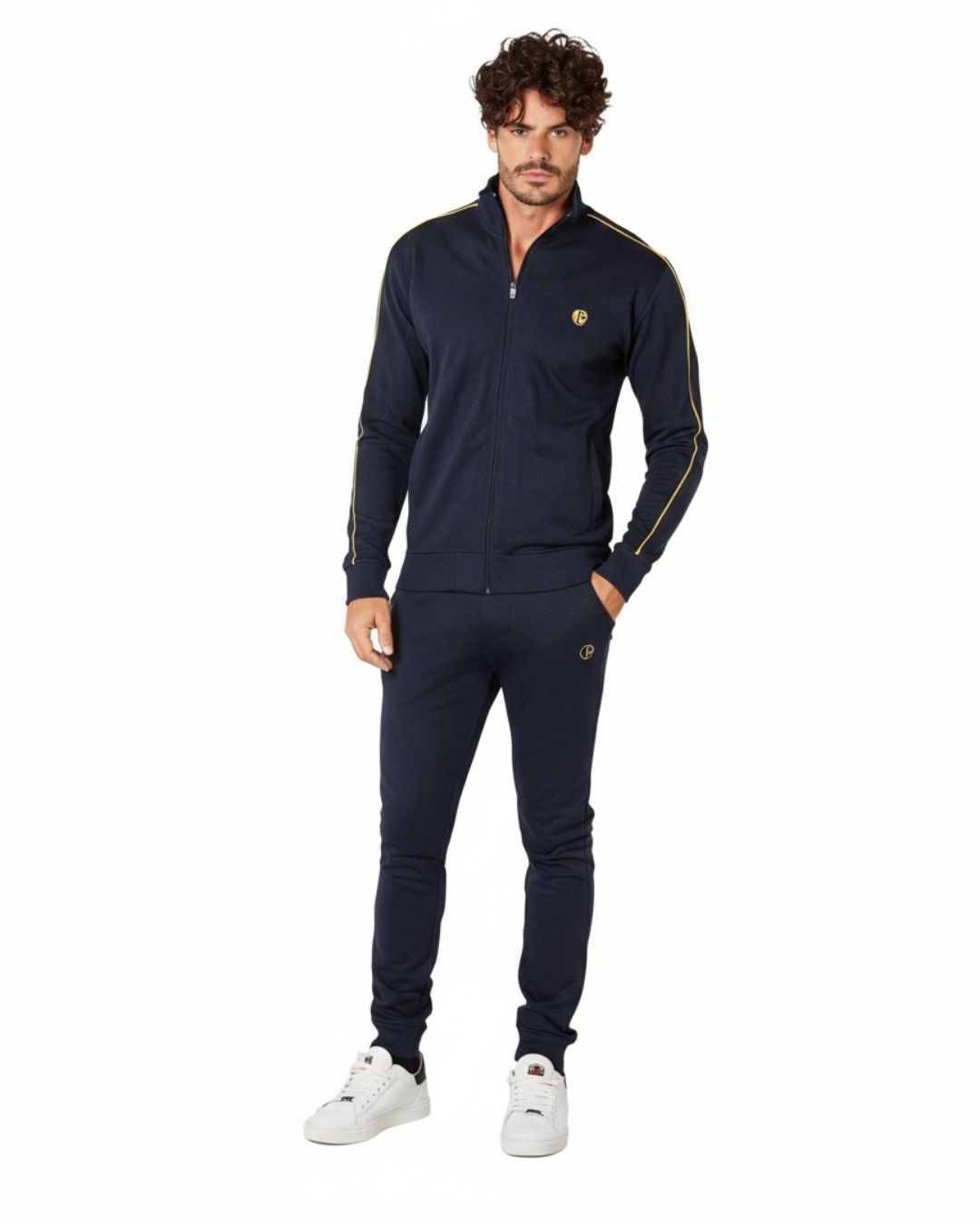 Nazareno Gabrielli Tuta Uomo Cotone Calibrata full zip