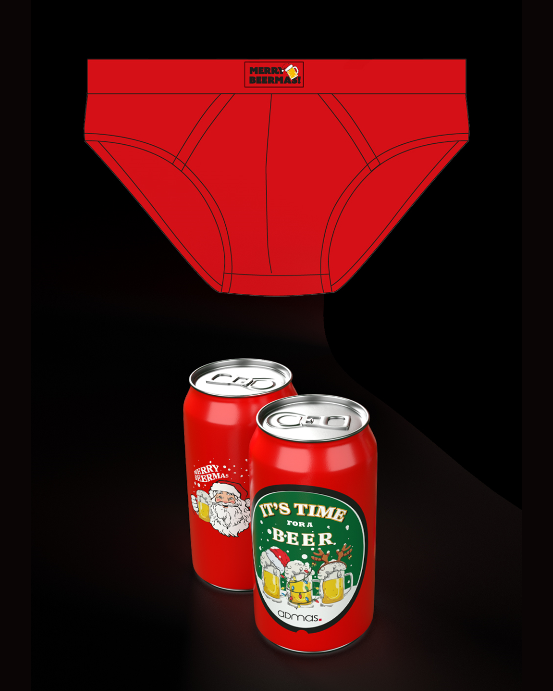 Admas Slip Uomo Rosso