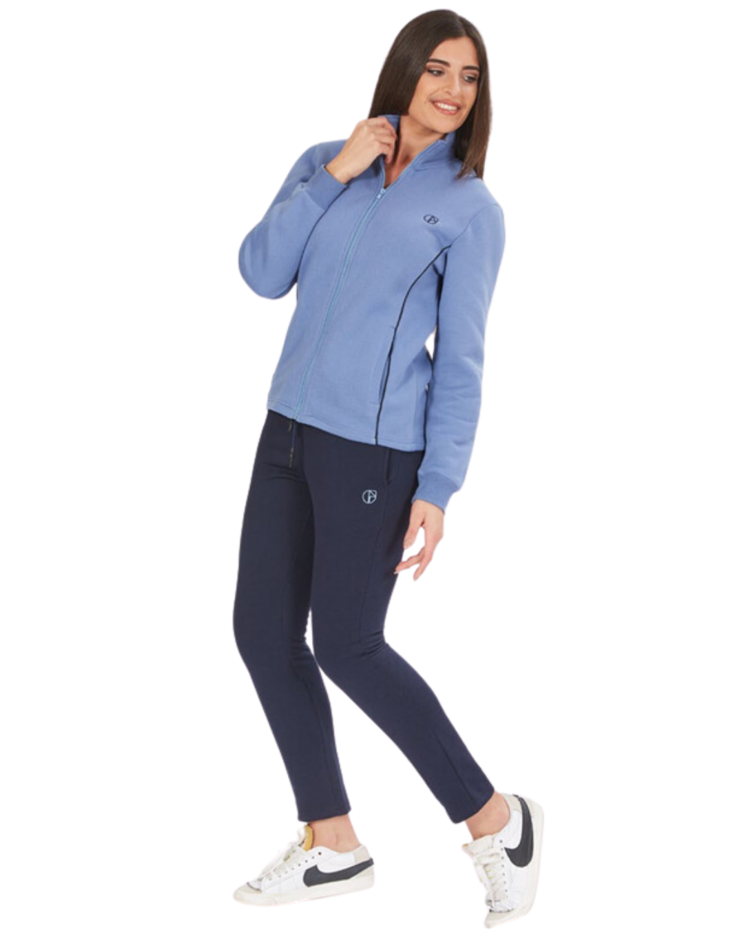 Nazareno Gabrielli Tuta Donna Cotone Felpato 260gr Full Zip Calibrata