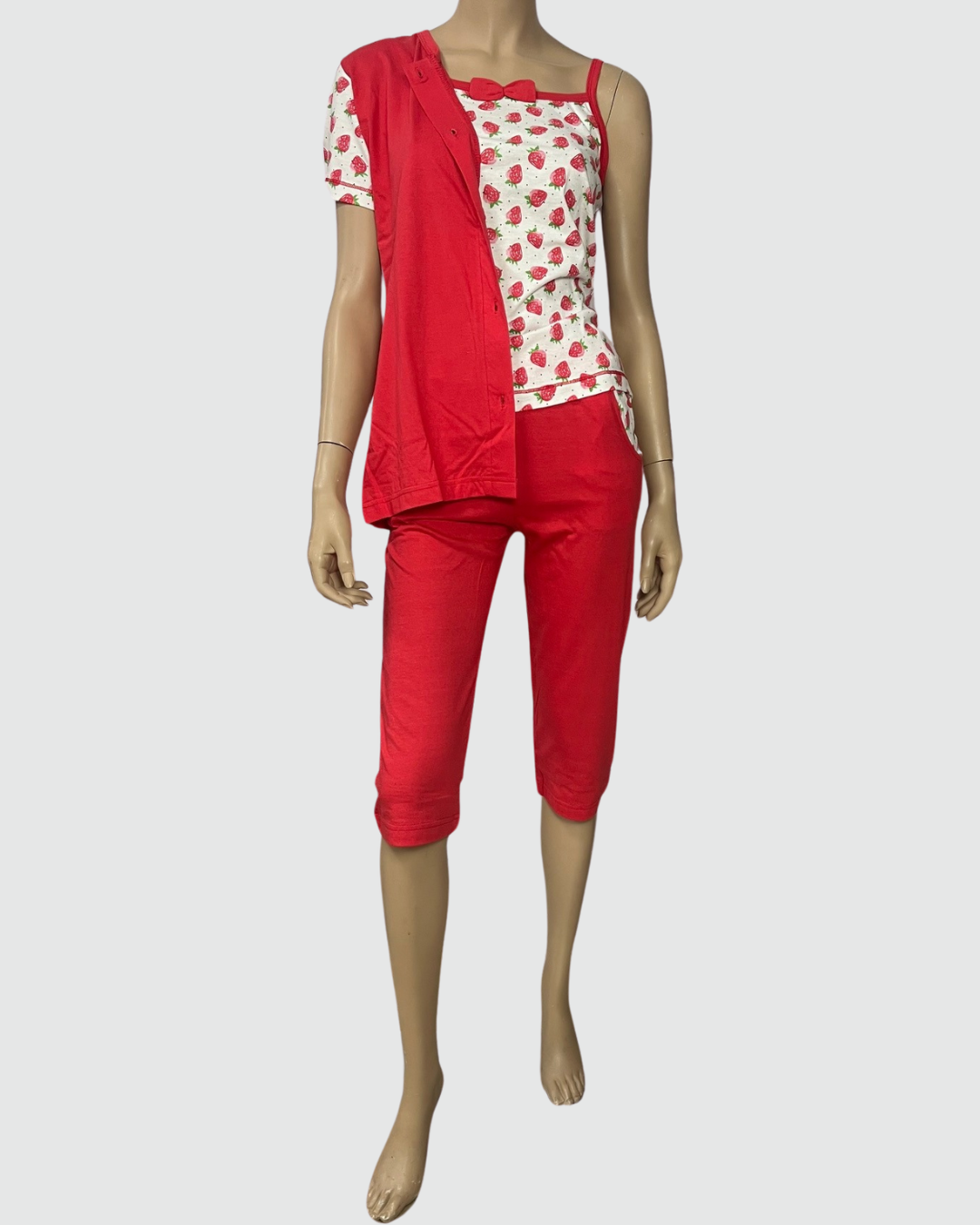 Baci Di Notte Pigiama Donna 3 Pezzi M/M + Top Pantalone Pinpcchietto