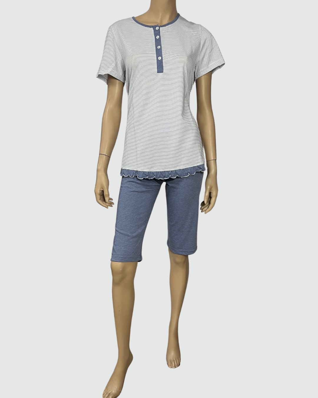 Julie Pigiama Donna Cotone Manica Corta Pinocchietto