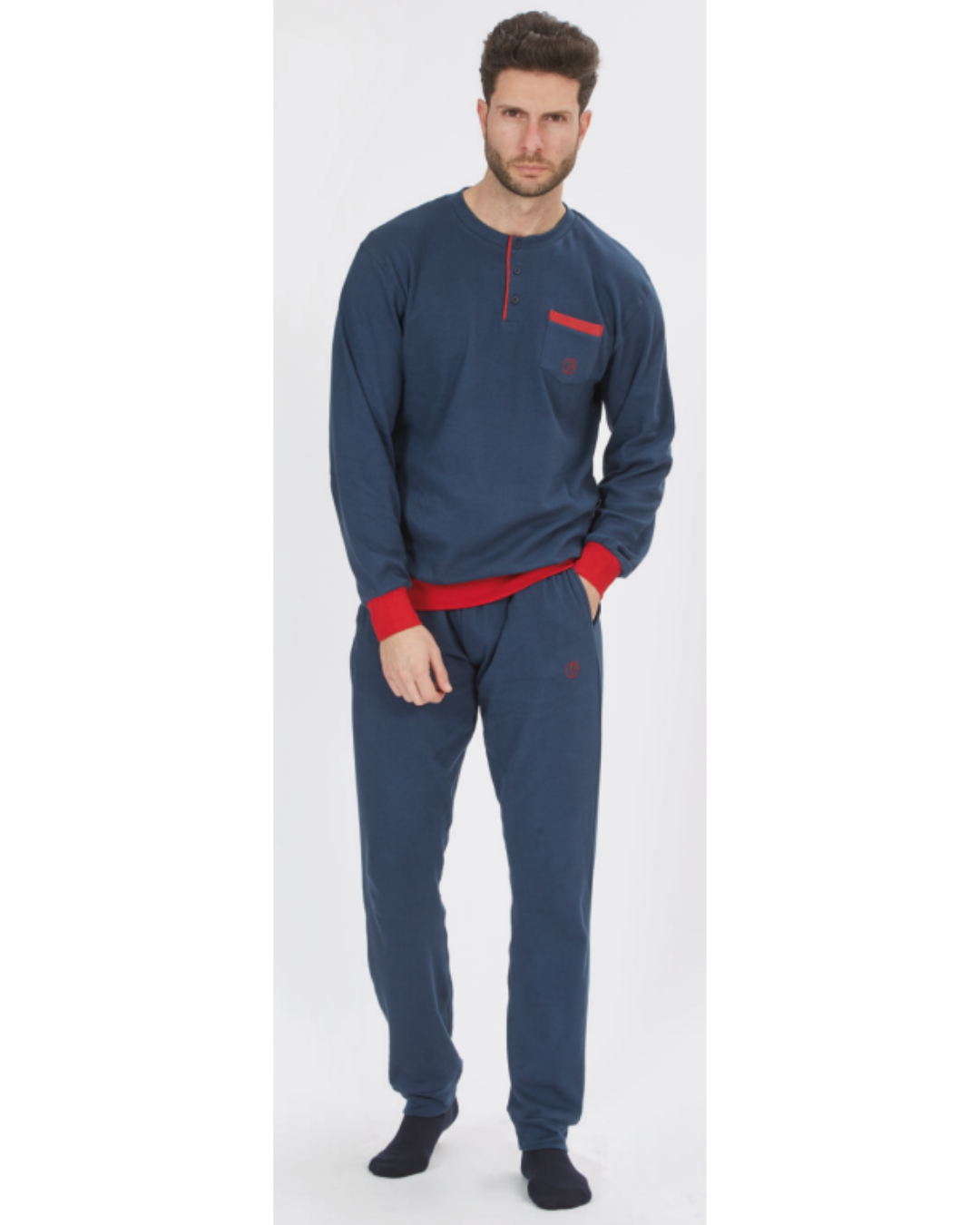 Nazareno Gabrielli Pigiama Uomo Caldo Cotone