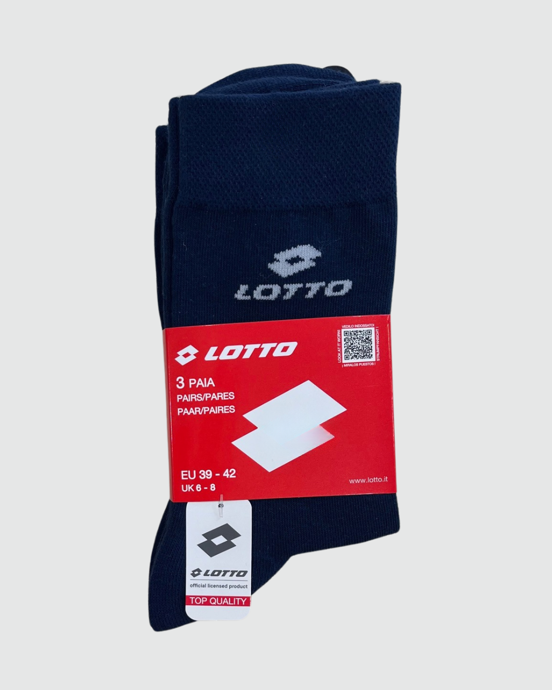 Lotto Tris Calza Corta Uomo Cotone