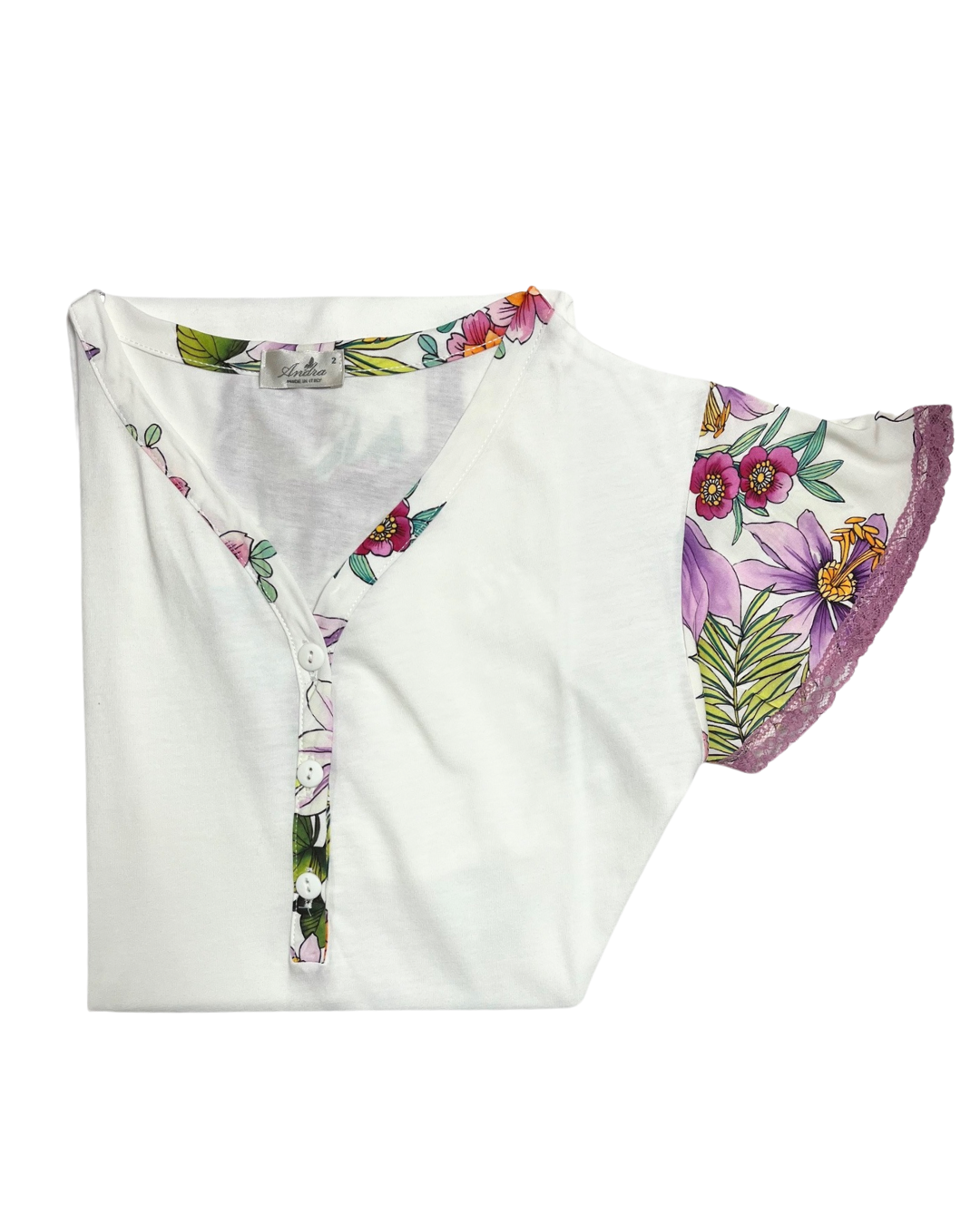 Andra Camicia da Notte Mezza Manica Cotone