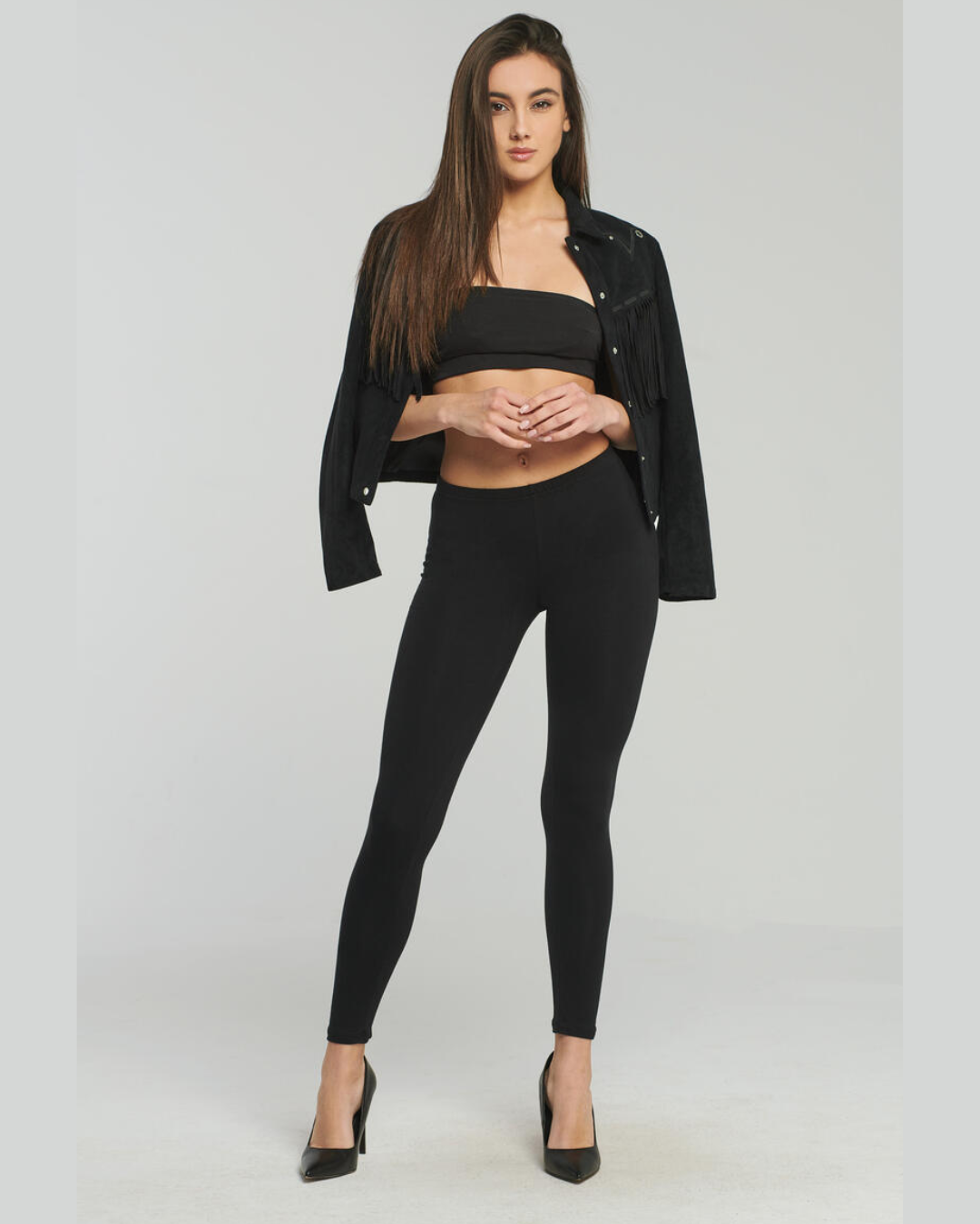 Kissimo Biancaluna Leggings Donna Cotone Caldo Calibrato