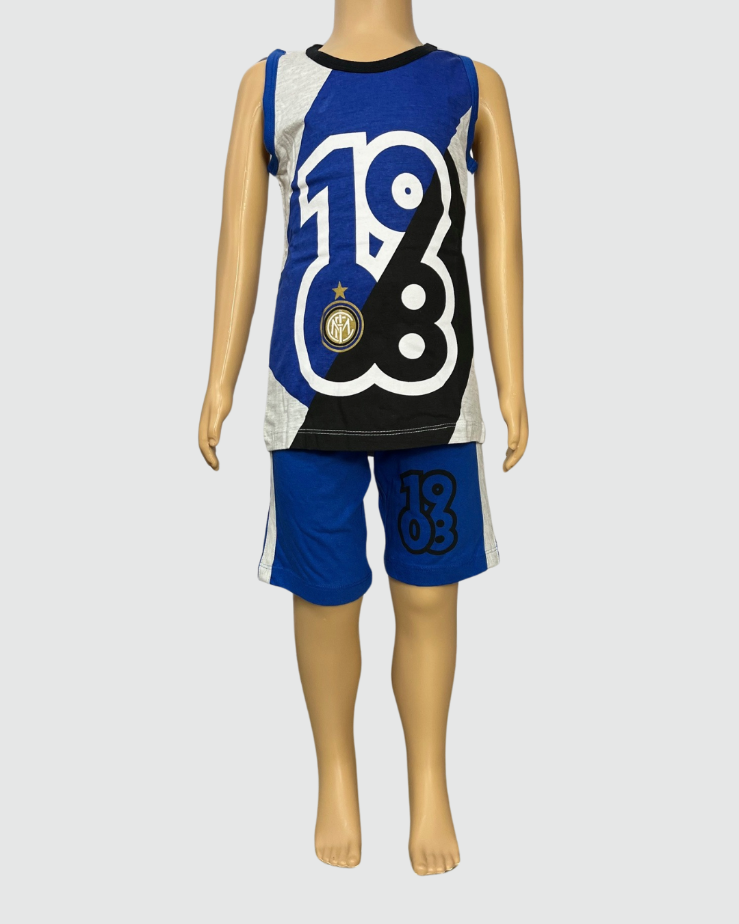 Inter Pigiama Bambino Cotone Spalla Larga Pantalone Corto