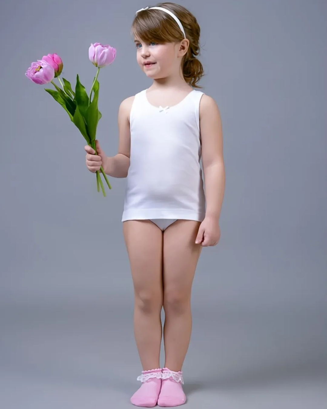 Bimbissimi Bambina Canotta Spalla Larga Cotone