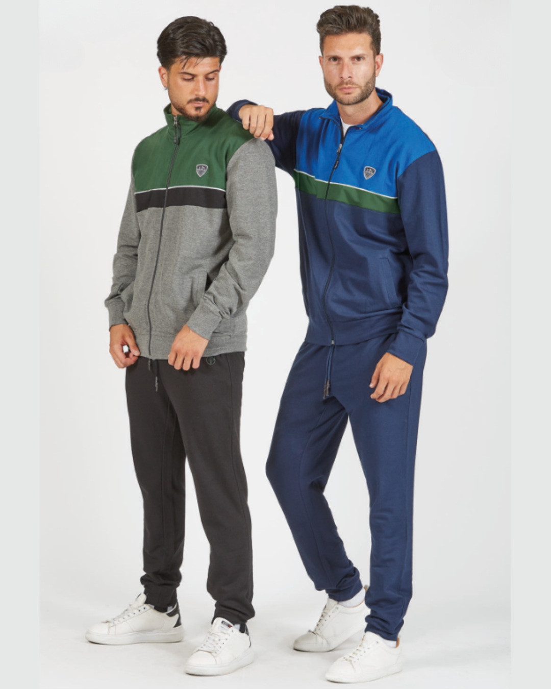 Nazareno Gabrielli Tuta Uomo Cotone Calibrata full zip