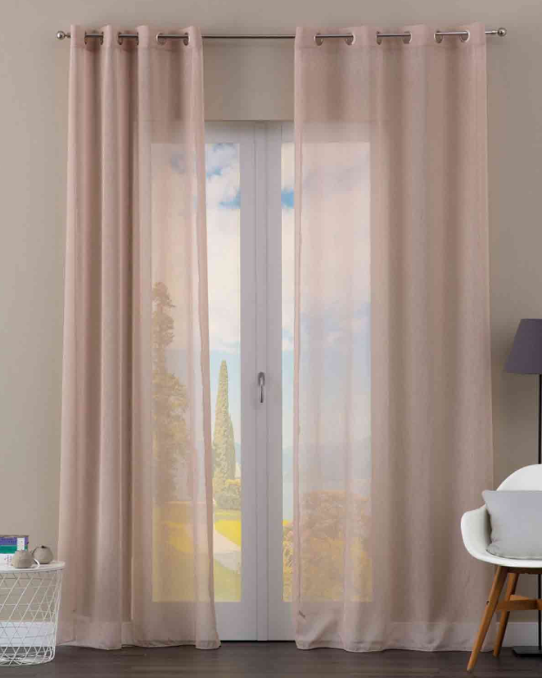 Linea Oro Pannello Tenda Con Borchie Zafira 140x290 cm