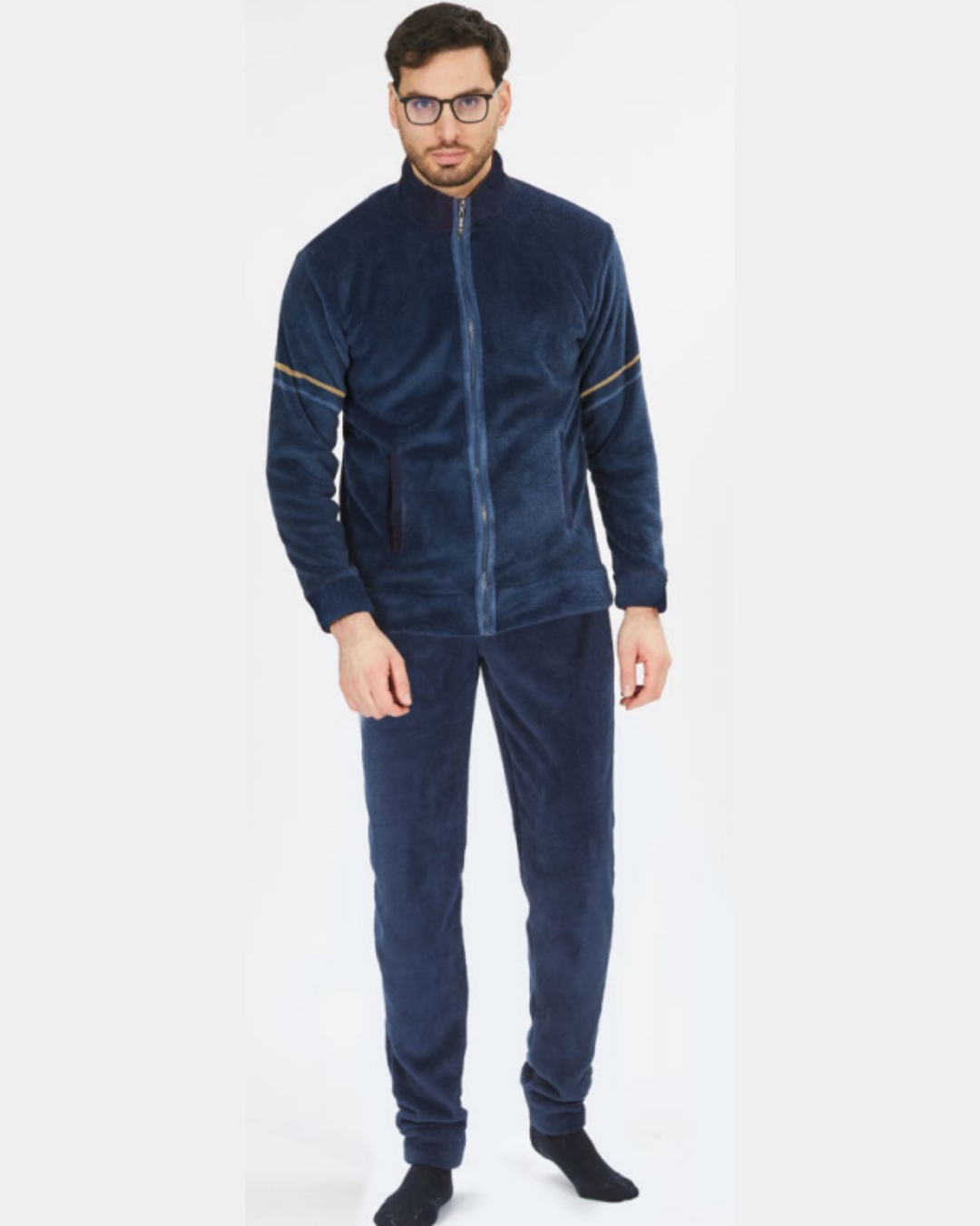 Nazareno Gabrielli Pigiama Uomo Coral Con Zip