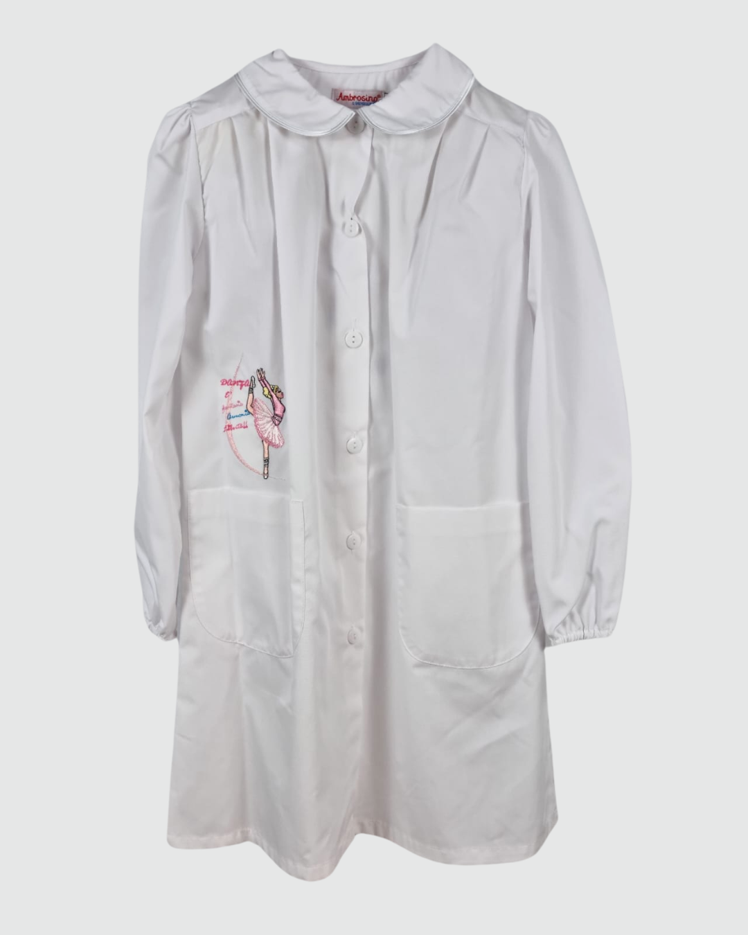 Ambrosino Grembiule Scuola Bambina Bianco
