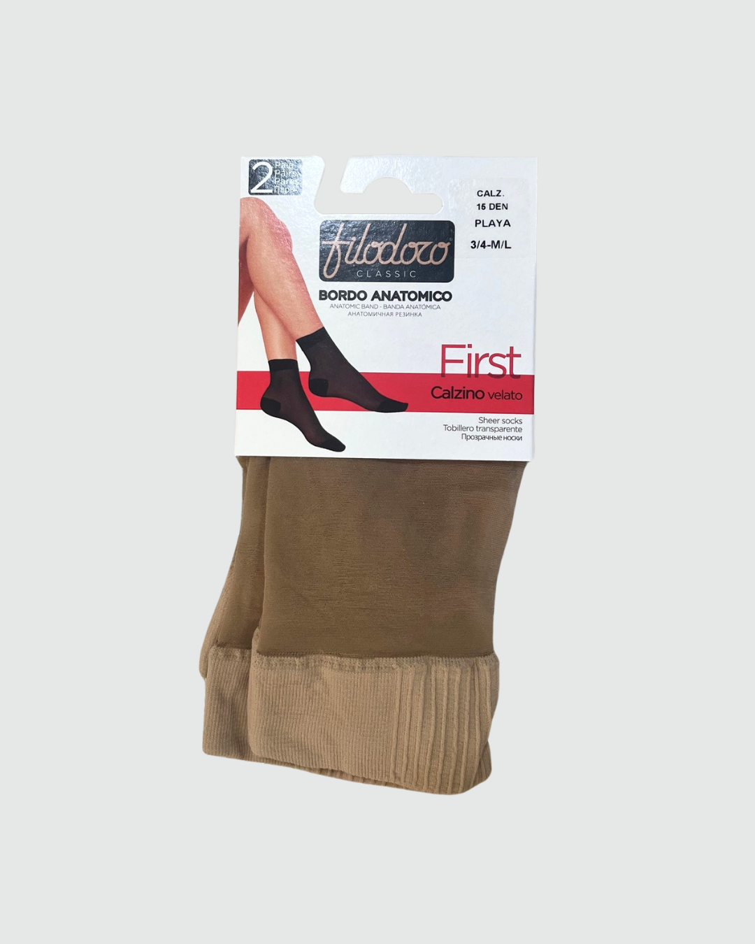 Filodoro Calzino Velato 2 Paia First 15 Den