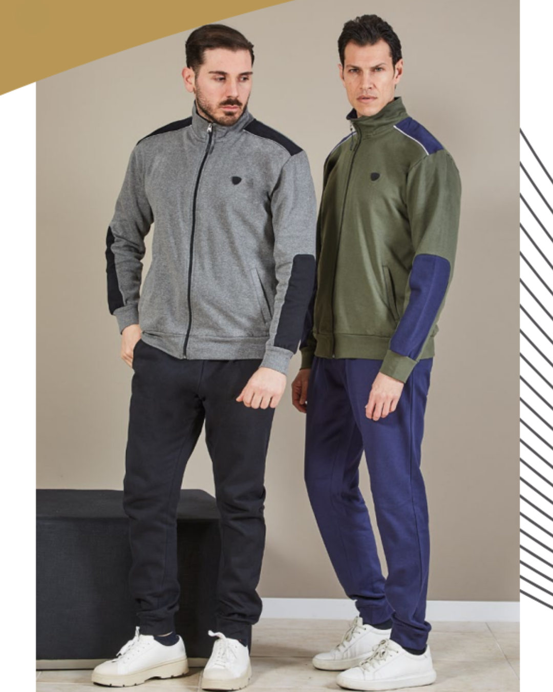 Nazareno Gabrielli Tuta Uomo Cotone Felpato