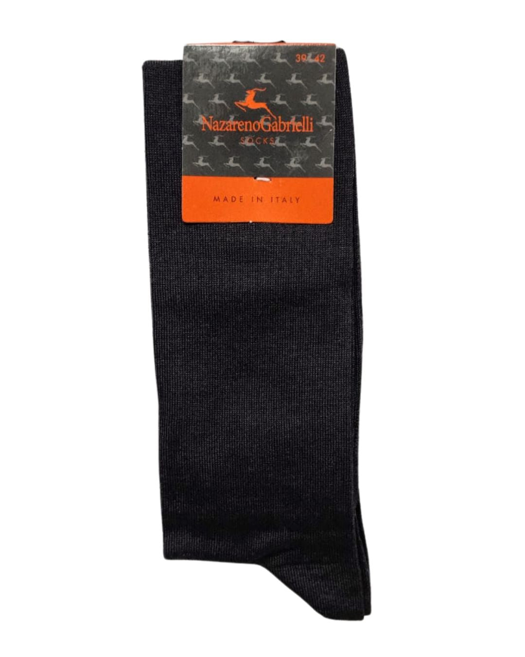 Nazareno Gabrielli Calza Lunga Uomo Cotone Filo Di Scozia Elasticizzato