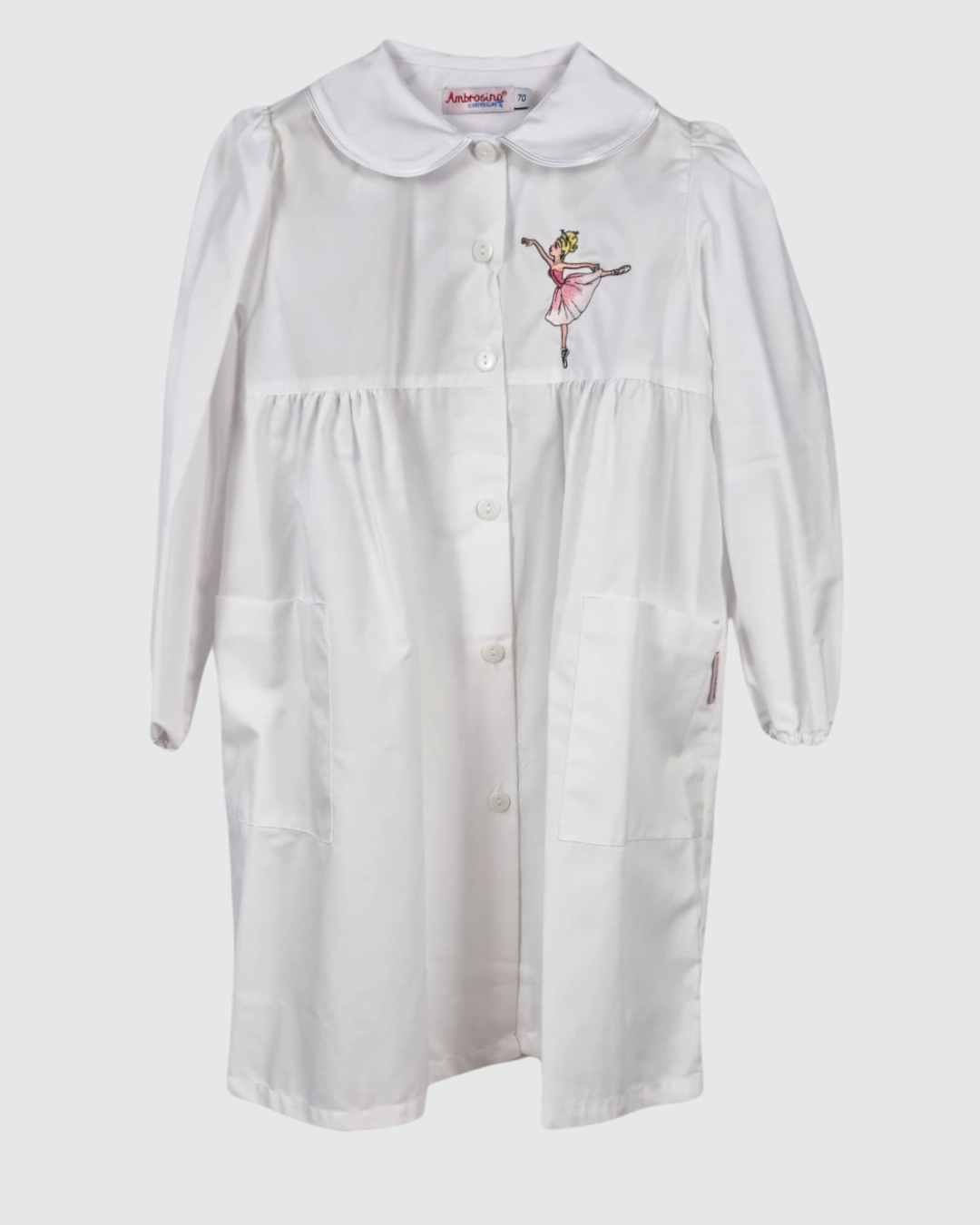 Ambrosino Grembiule Scuola Bambina Bianco