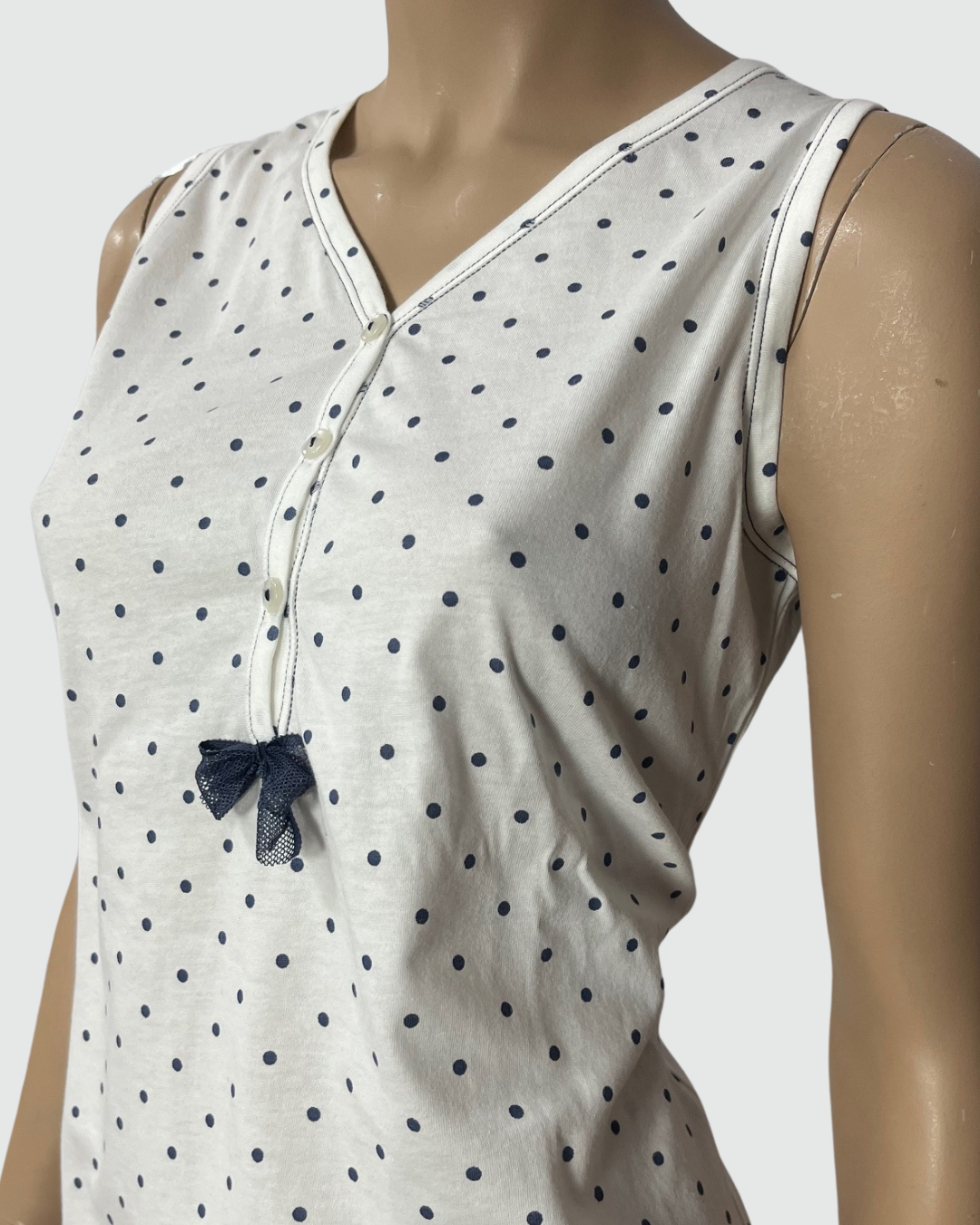 Julie Camicia Da Notte Cotone Spalla Larga