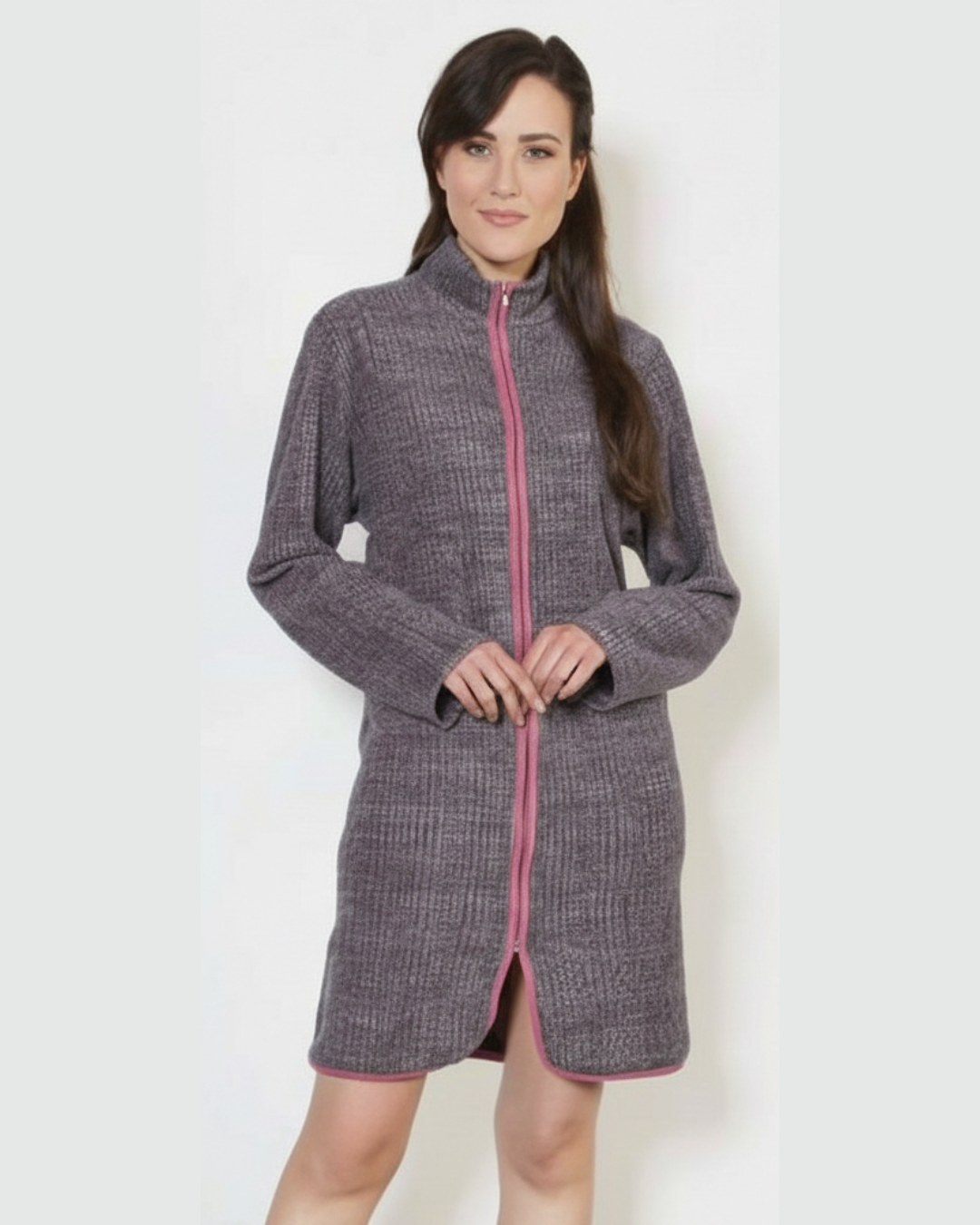 Nazareno Gabrielli Vestaglia Donna Con Zip Punto Milano 210 GR