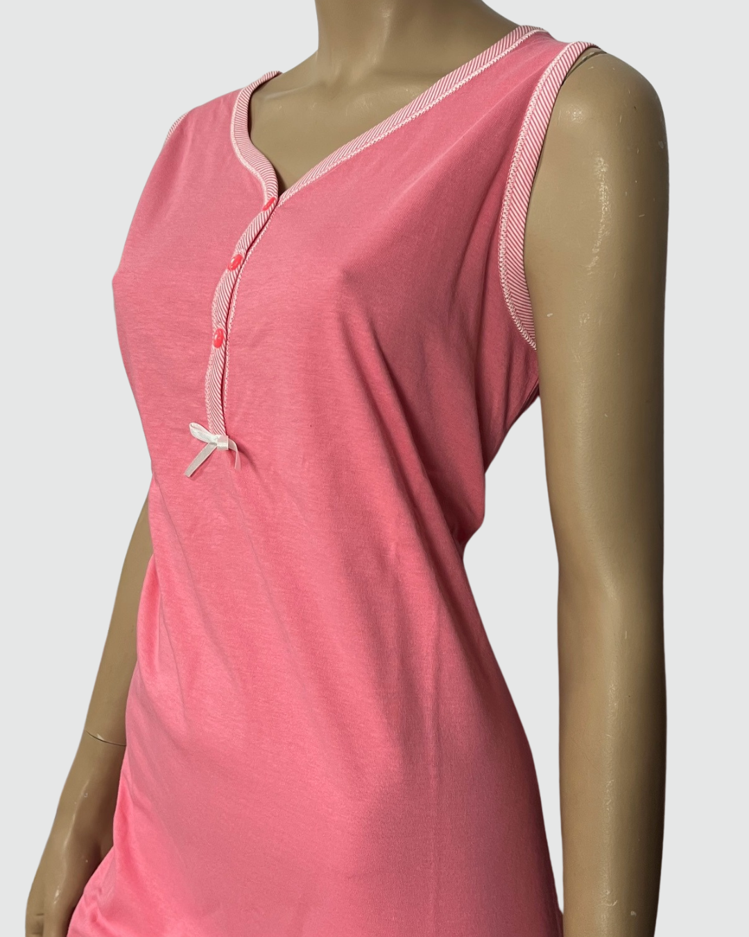 Julie Camicia Da Notte Cotone Spalla Larga