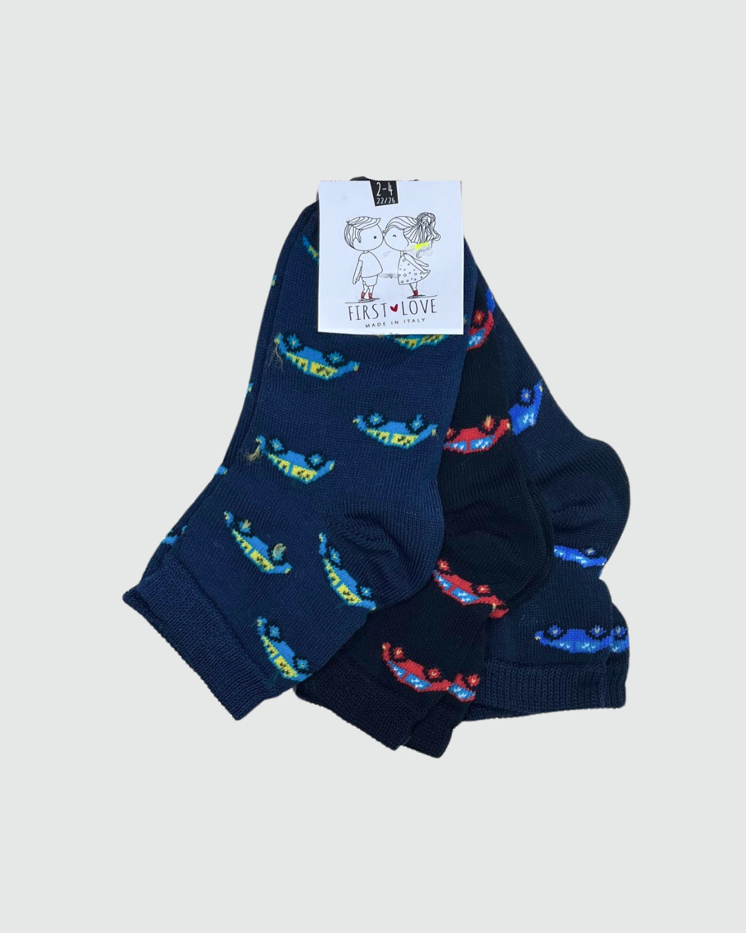 First Love Calza Corta Bambino Cotone 3 Paia
