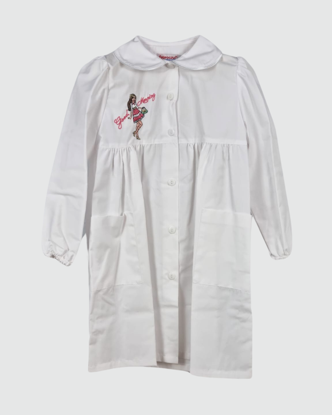 Ambrosino Grembiule Scuola Bambina Bianco