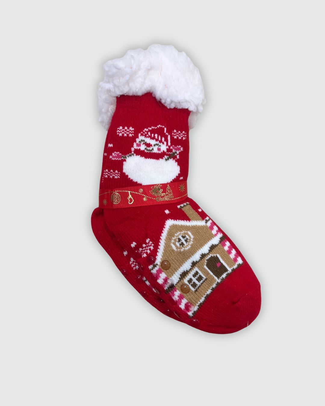 Calzino Natalizio Antiscivolo Bambini Imbottito