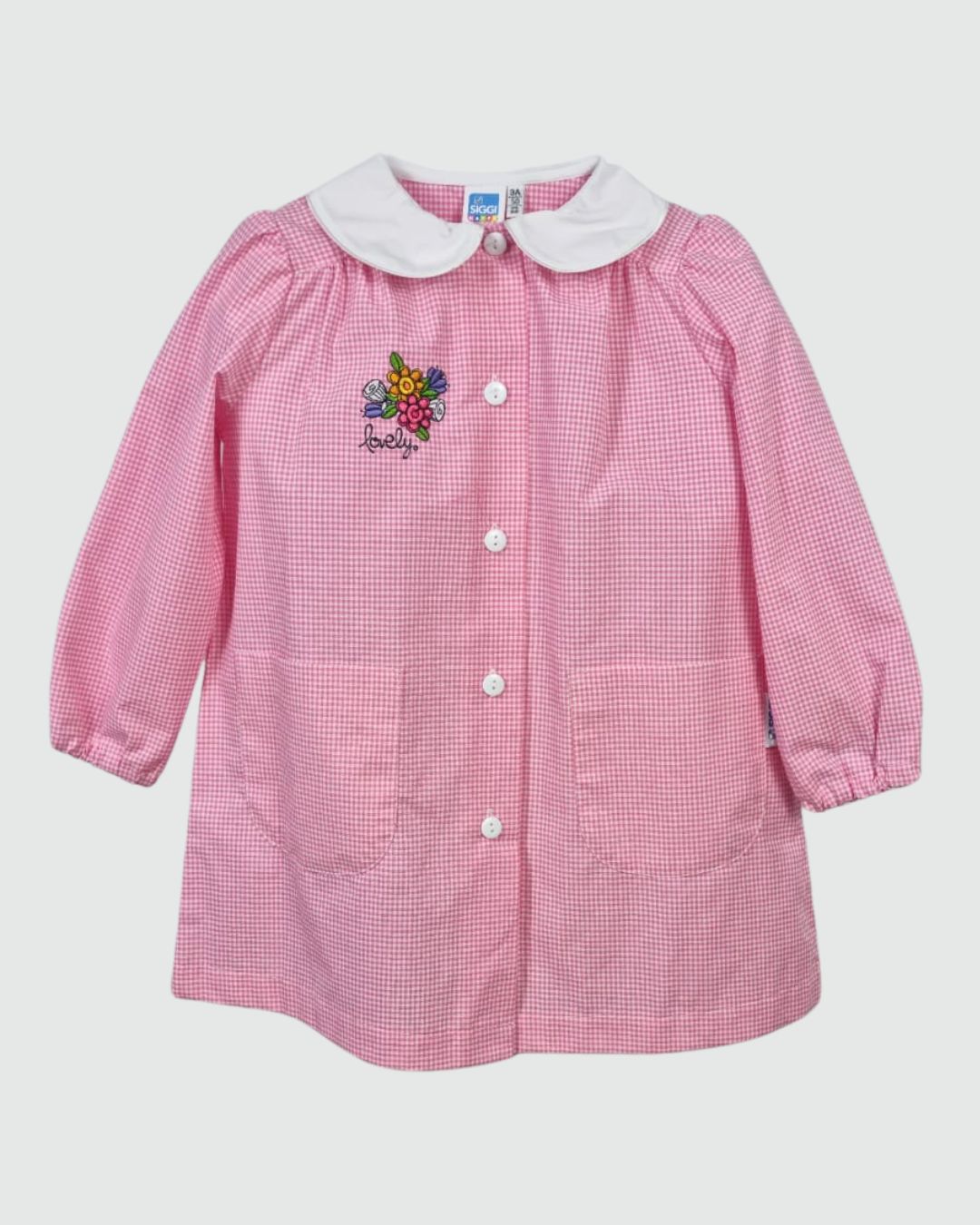 Siggi Grembiule Asilo Quadretto Rosa