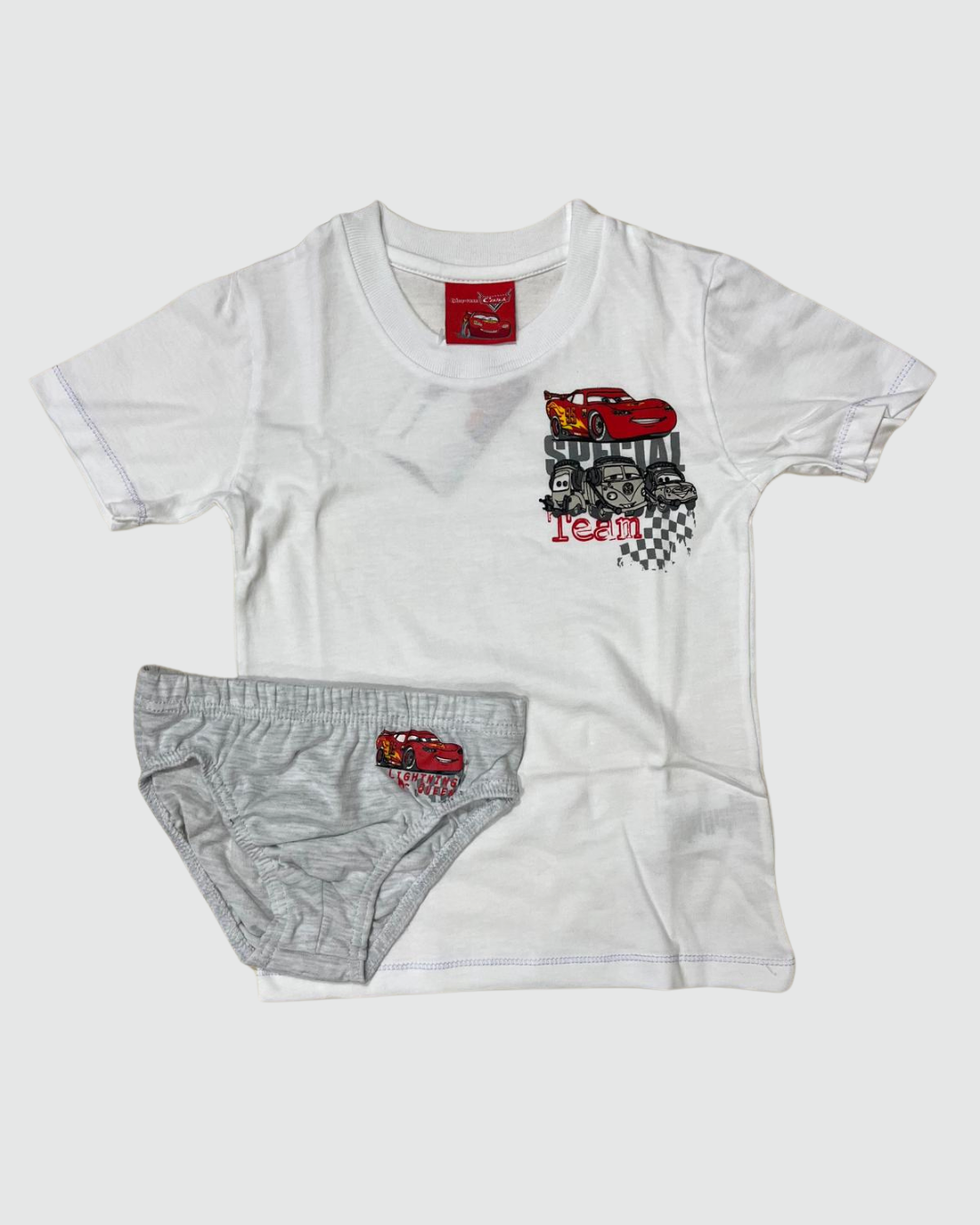 Disney Coordinato Bambini T-Shirt+Slip Cotone Cars