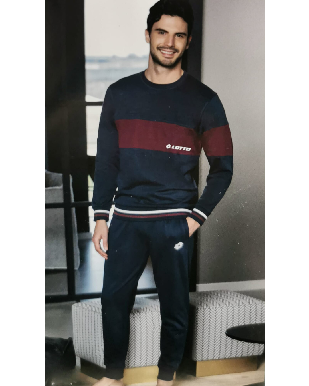 Lotto Tuta Uomo Girocollo Felpata