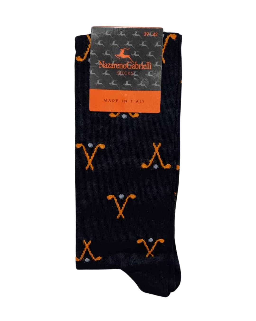 Nazareno Gabrielli Calza Lunga Uomo Cotone Filo Di Scozia Elasticizzato Fantasia