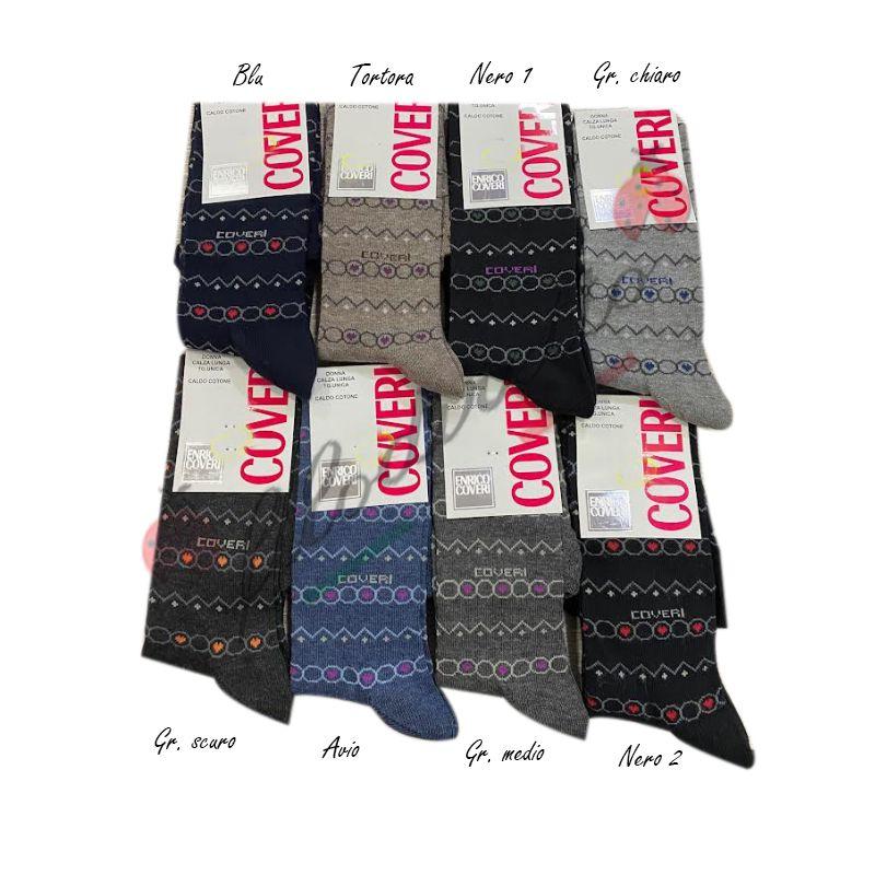 Coveri Calza Lunga Donna Caldo Cotone Taglio Vivo