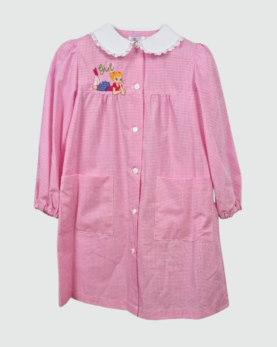 Siggi Grembiule Asilo Quadretto Rosa