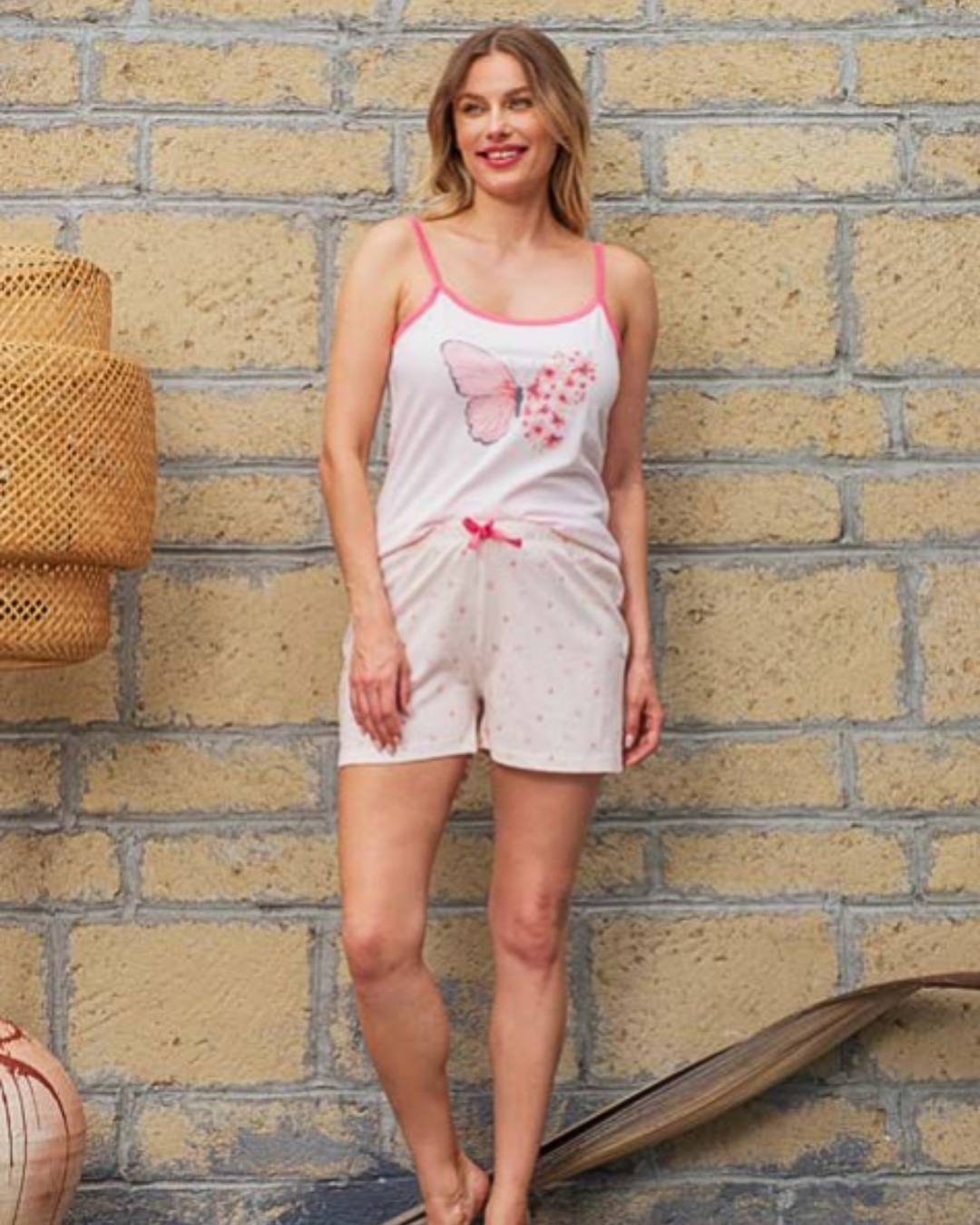 Kissimo Biancaluna Pigiama Donna Corto