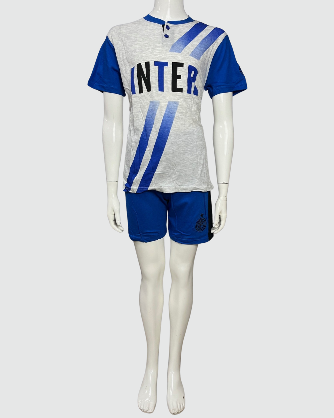 Inter Pigiama Ragazzo Cotone Manica Corta Pantalone Corto
