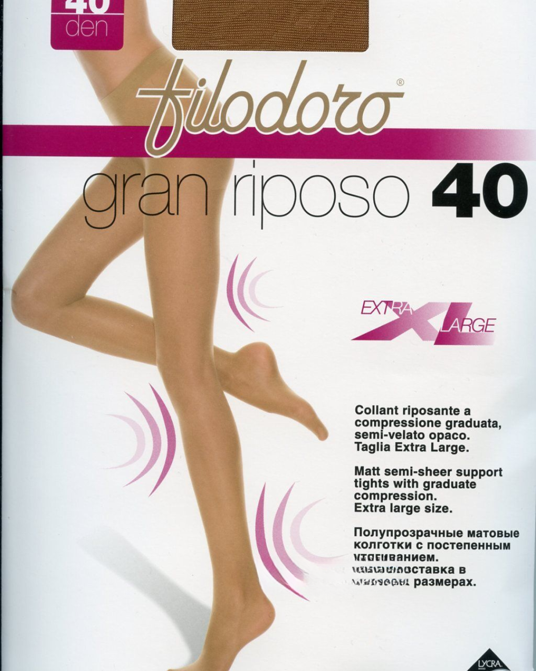 Filodoro Collant Gran Riposo 40 Den Extra Large
