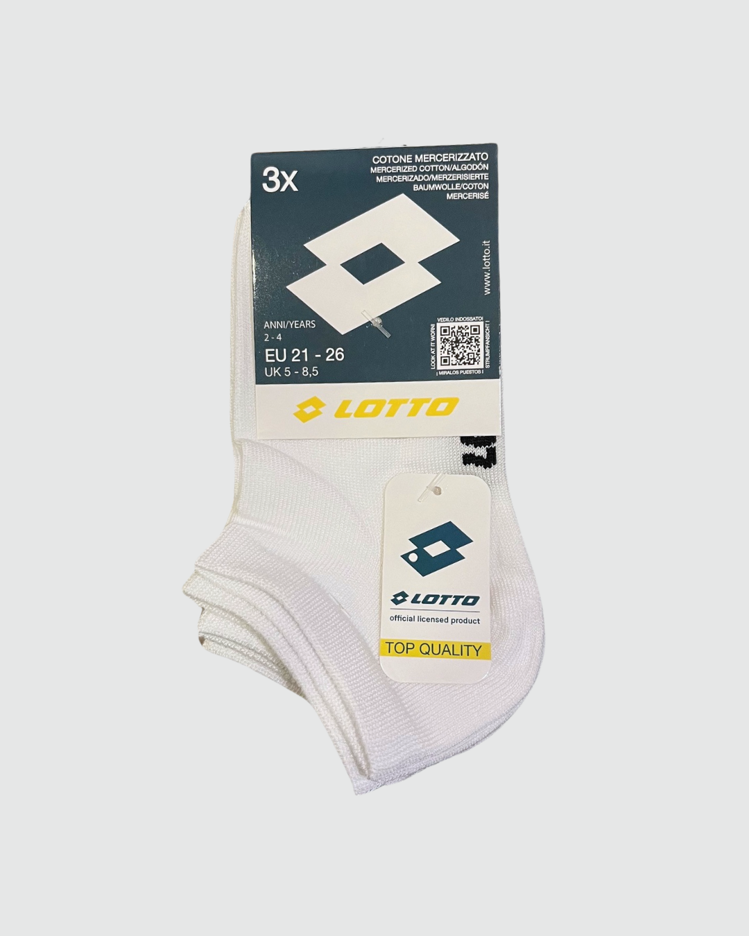 Lotto Salvapiede Bambini Cotone 3 Paia