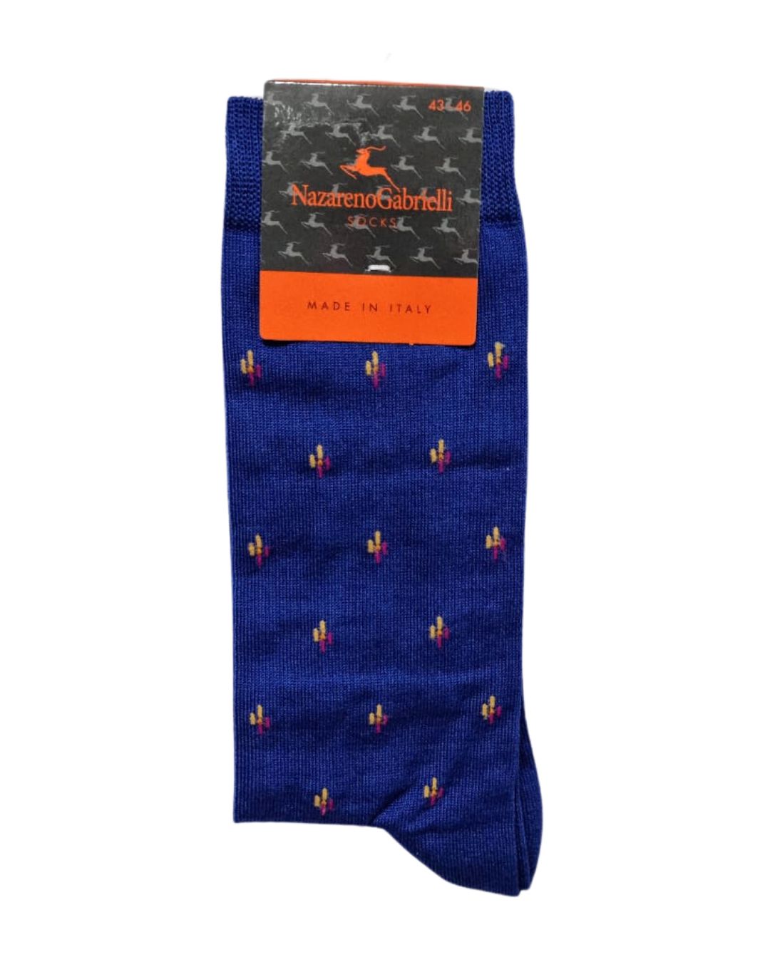 Nazareno Gabrielli Calza Corta Uomo Cotone Filo Di Scozia Elasticizzato Fantasia