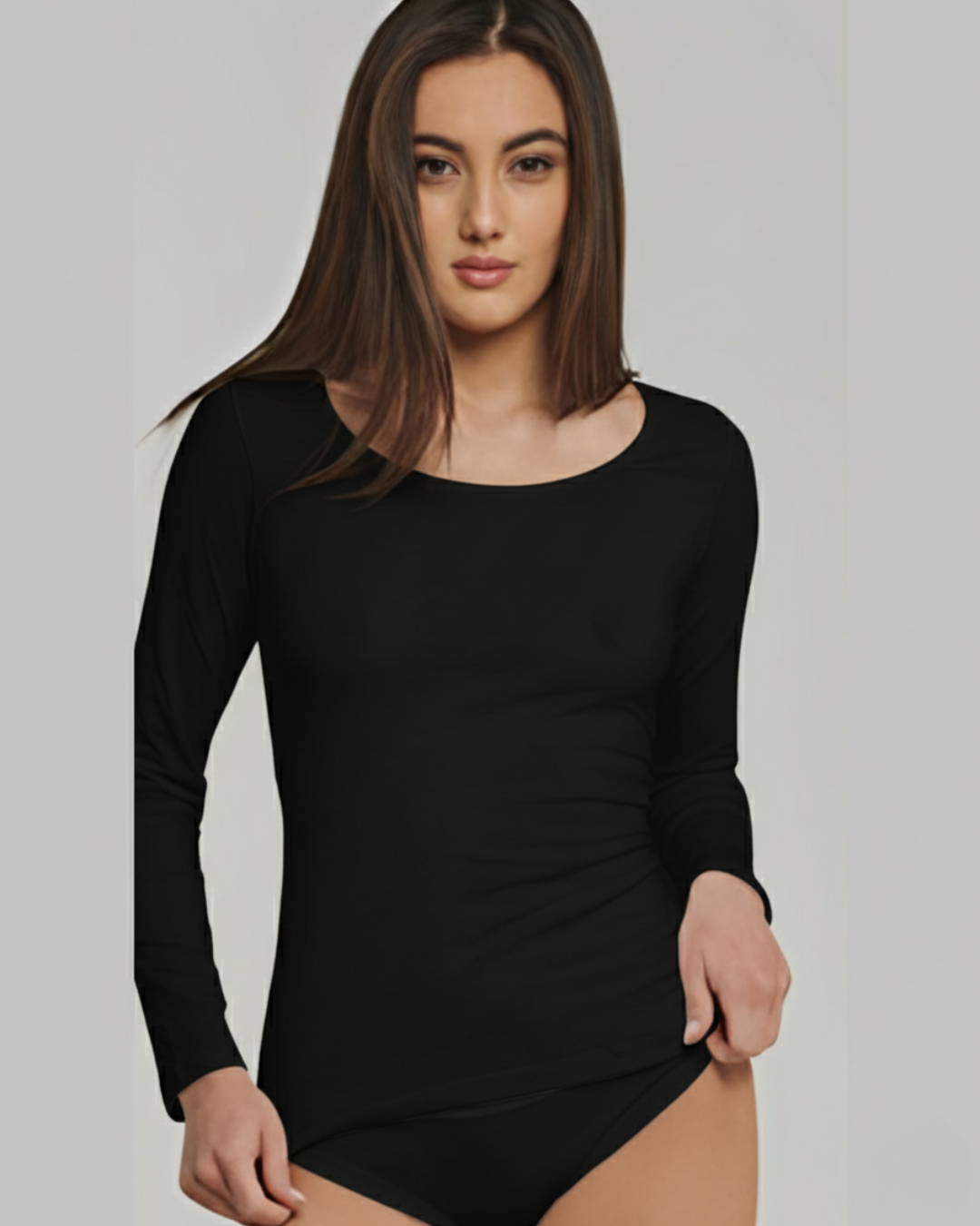 Kissimo Biancaluna Maglia Manica Lunga Caldo Cotone