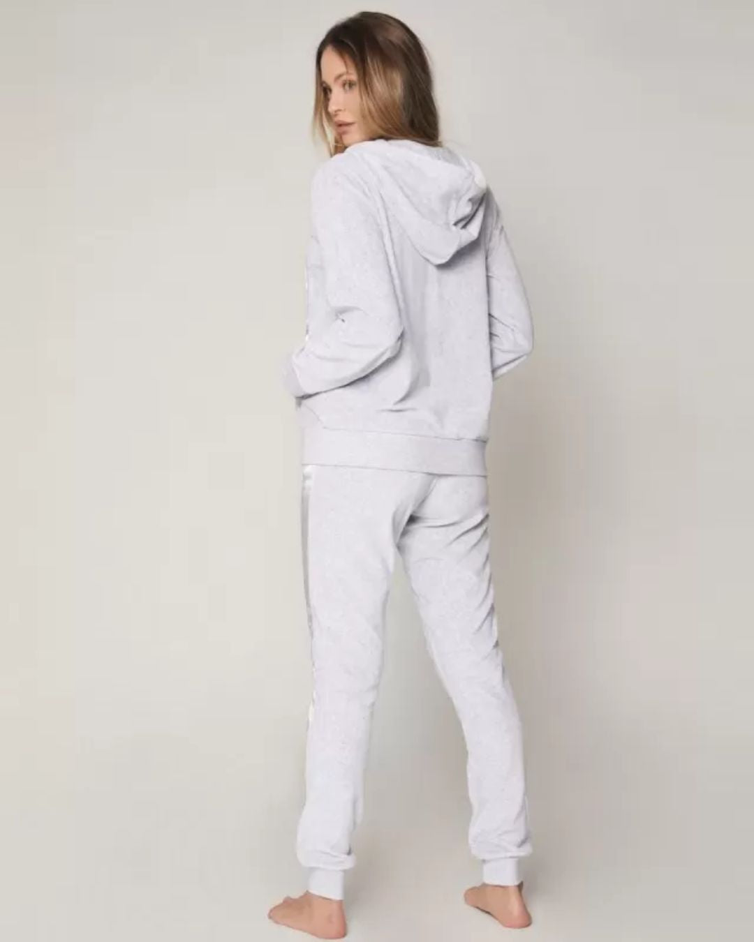 Admas Pigiama Tuta Donna Ciniglia Con Zip E Cappuccio