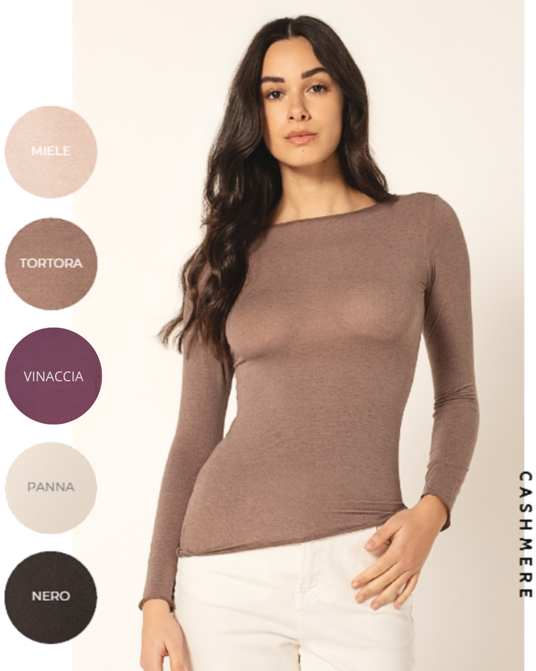 Kissimo Biancaluna Maglia Manica Lunga In Cashmere