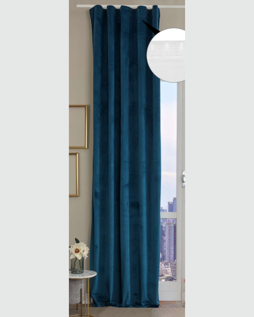 Gruppo Carillo Pannello Tenda Con Fascia Universale Dutch Velluto 135x290cm