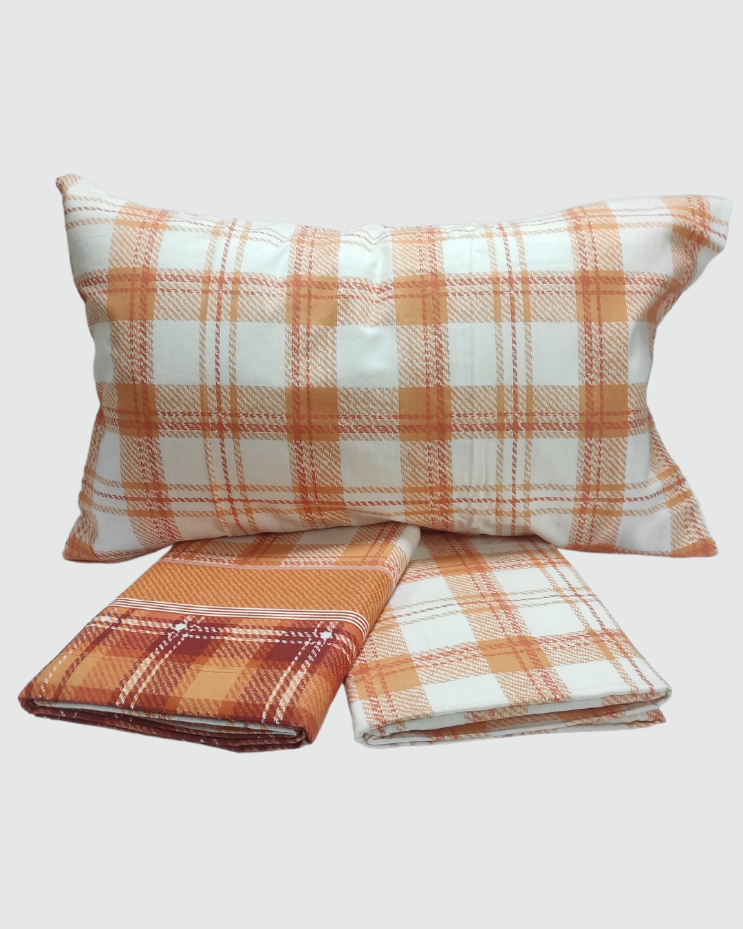 Via Roma 60 Completo Letto Piazza E mezza Flanella Di Puro Cotone Scottish