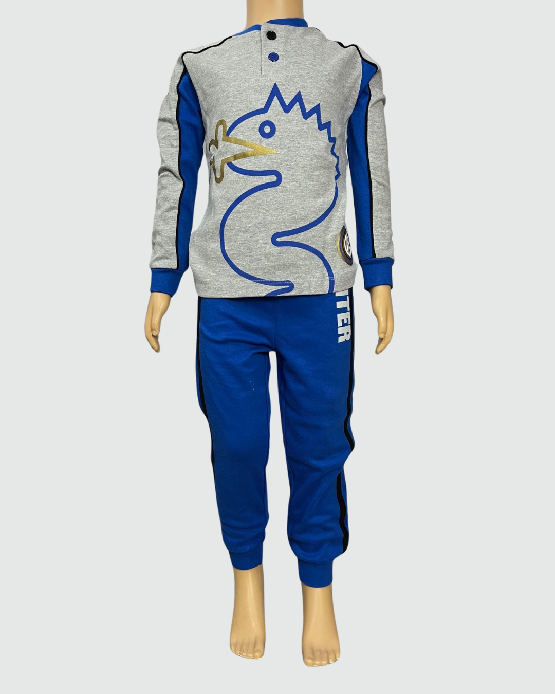 Inter Pigiama Bambino Manica Lunga Caldo Cotone