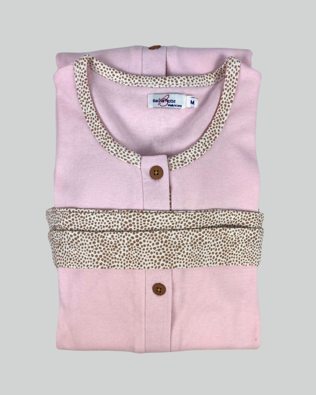 Baci Di Notte Camicia Da Notte Caldo Cotone Aperta Avanti