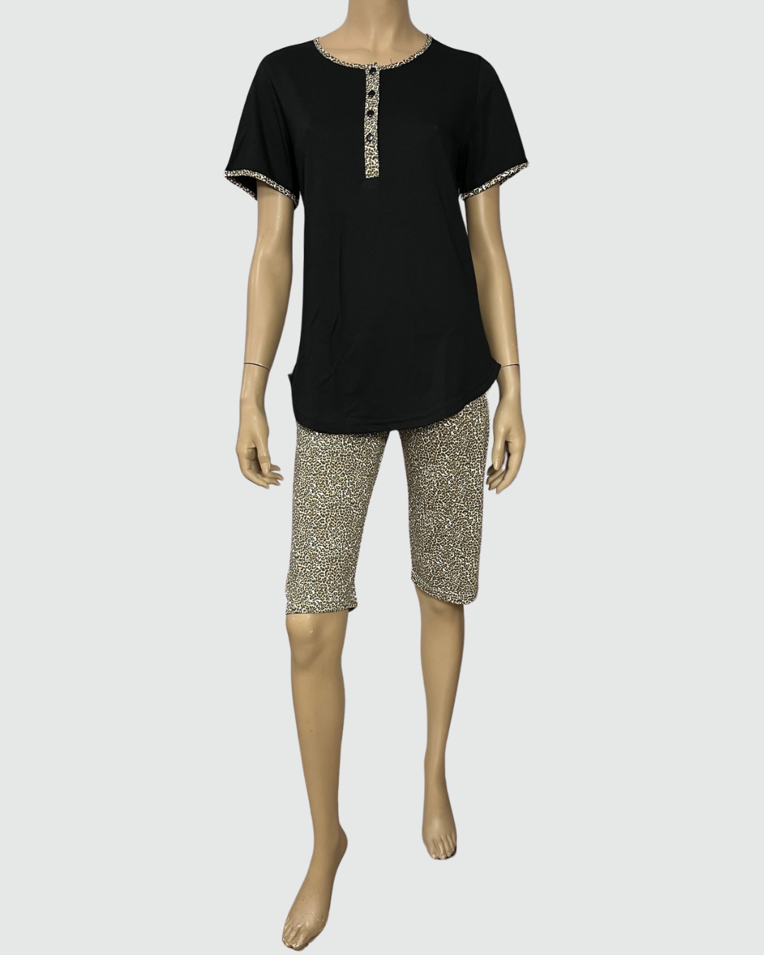 Julie Pigiama Donna Cotone Manica Corta Pinocchietto