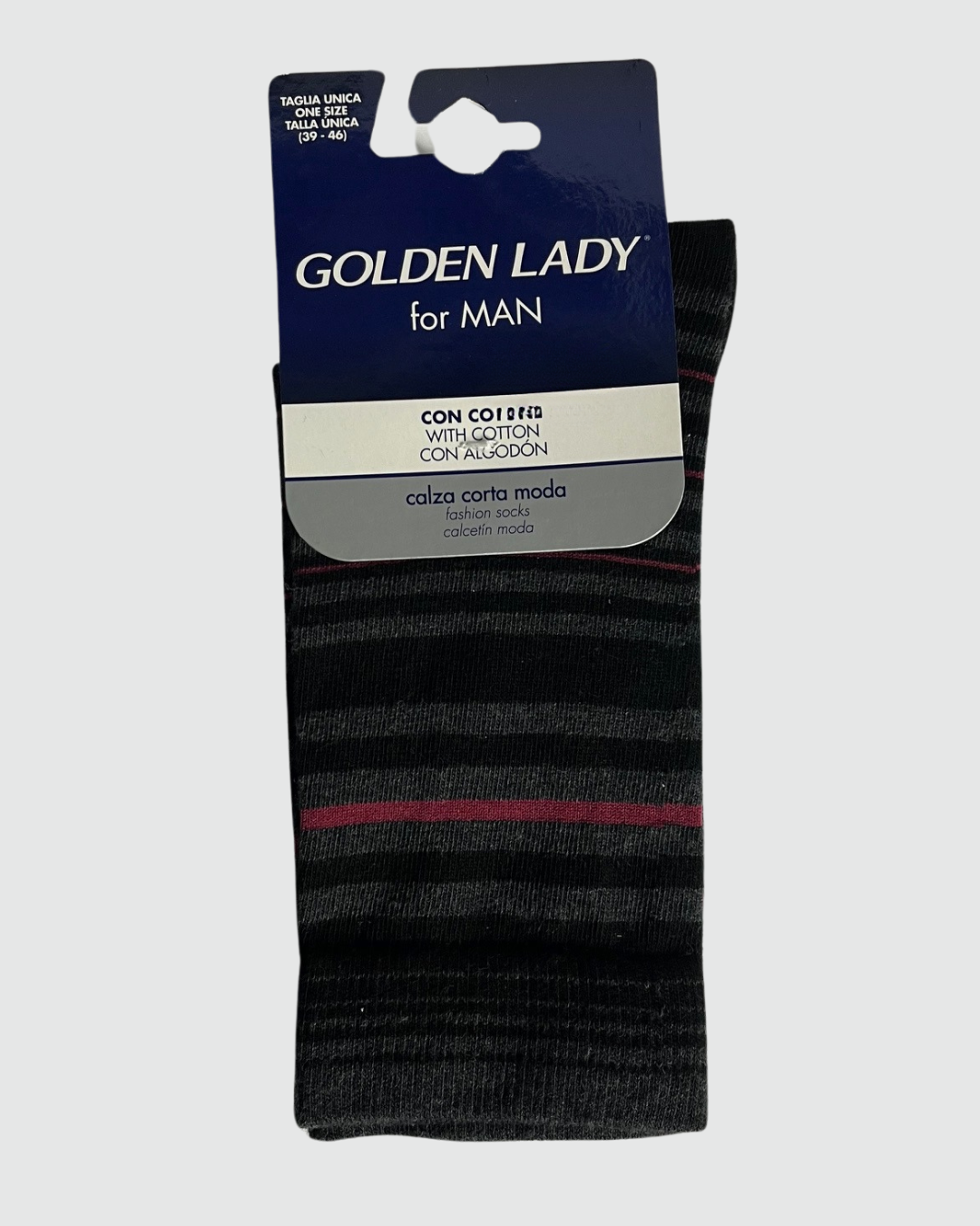 Golden Lady Calza Corta Uomo Caldo Cotone Righe