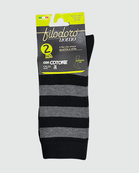 Filodoro Calza 3/4 Uomo 2 Paia Caldo Cotone
