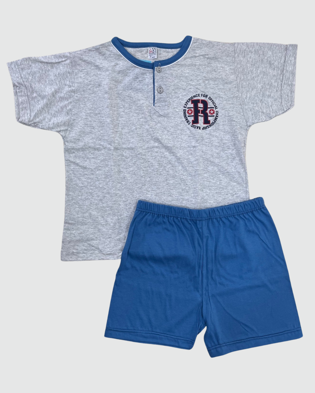 Punto & Virgola Pigiama Bambino Cotone Manica Corta Pantalone Corto